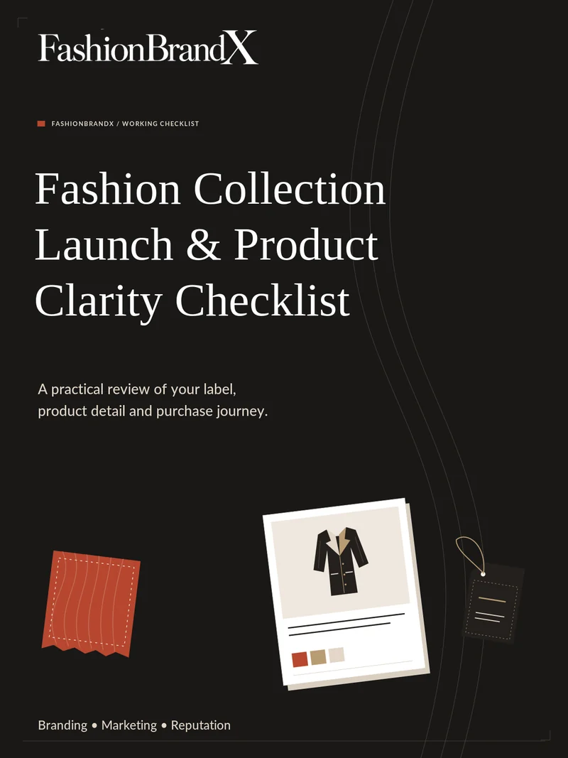 Cover: Fashion collection launch & product clarity checklist